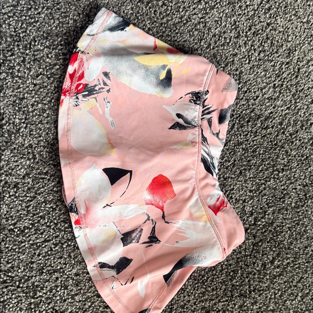 Pink Floral Athletic Skirt